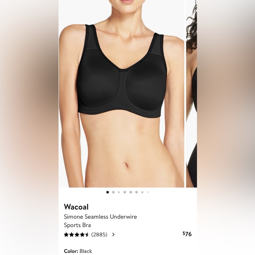Nordstrom Wacoal Simone Seamless Underwire Sports Bra, 38 DD